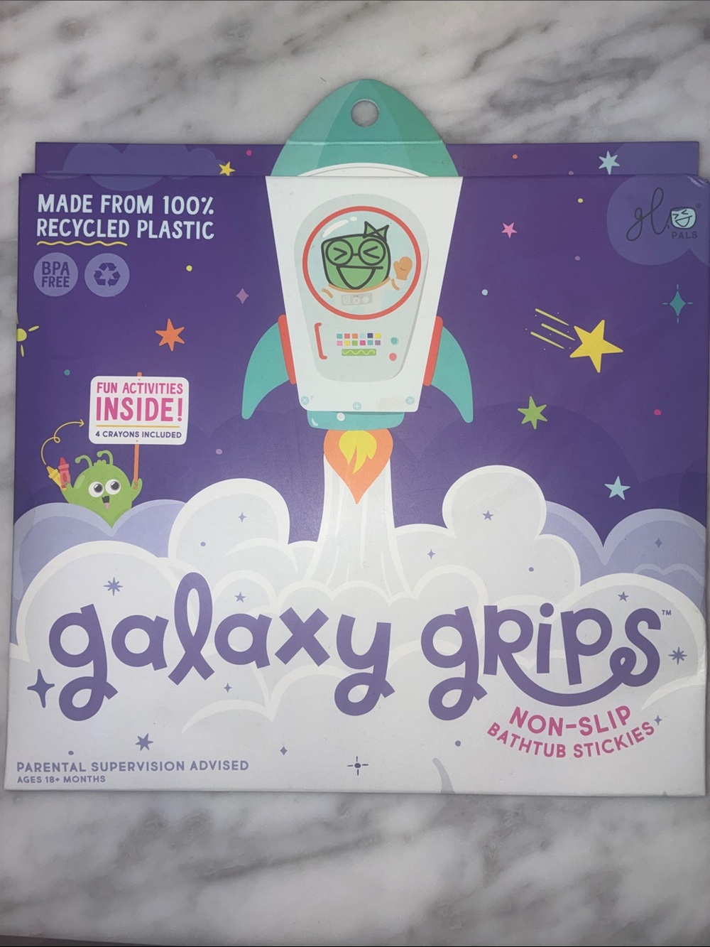 Galaxy Grips Non-Slip Bathtub Stickies - Purple